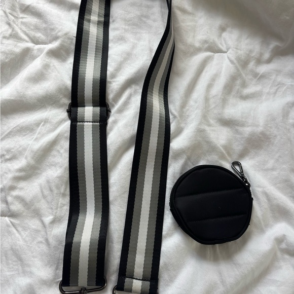 THINK ROYLN Black Crossbody Bag with Striped Strap - Picture 3 of 4